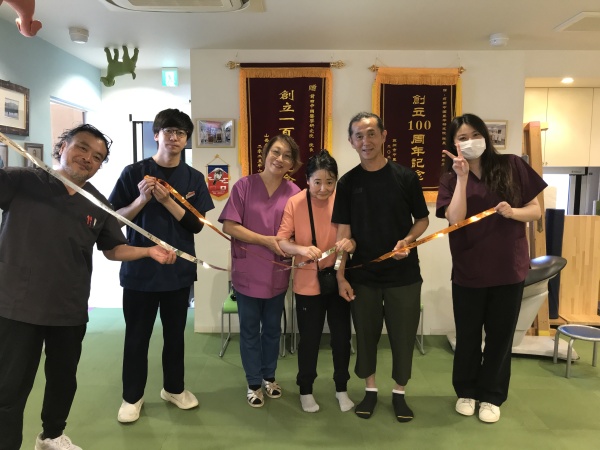 宿泊集中施術最終日の集合写真